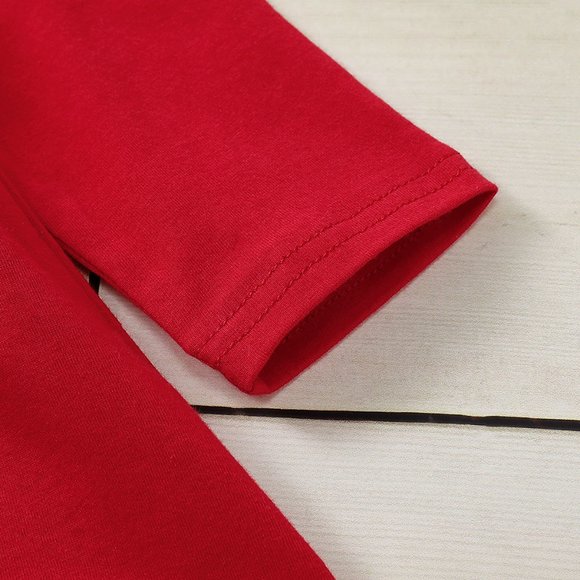 Girl Christmas Long Sleeve Sleeper Pajamas Outfit Clothes Dress Matching Set - Picture 5 of 9